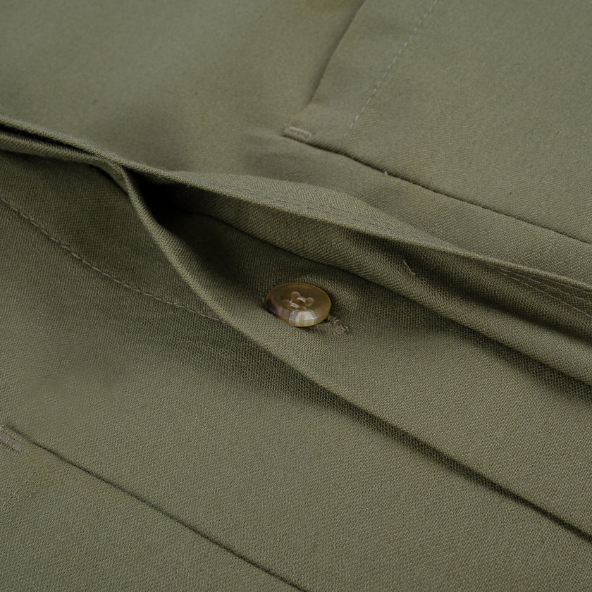 Printed Marshall Islander Short Sleeve Shirt in Olive Sateen