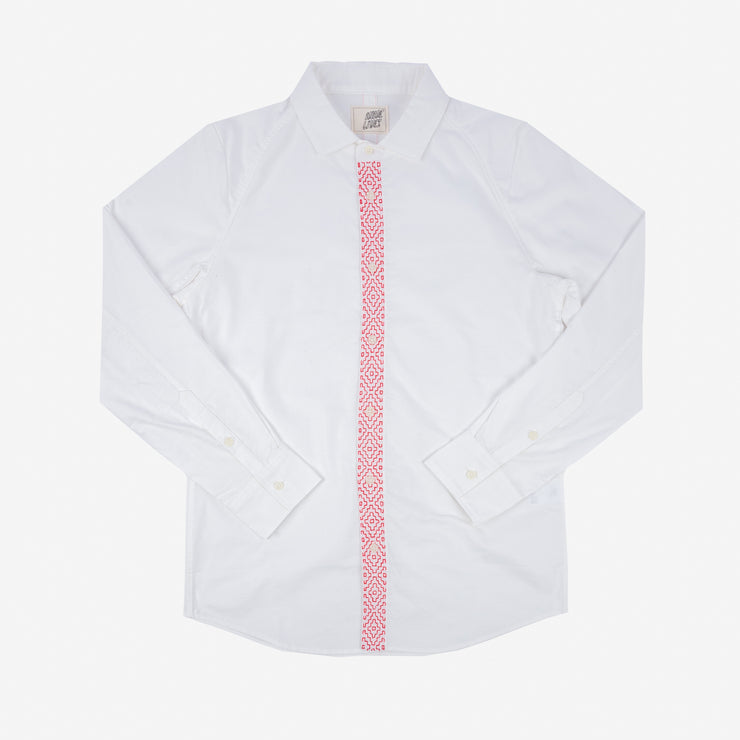 Sashiko Raglan Shirt – White