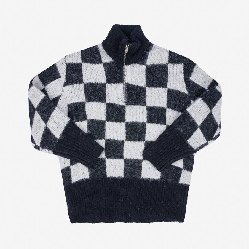 Grunge Check Sweater