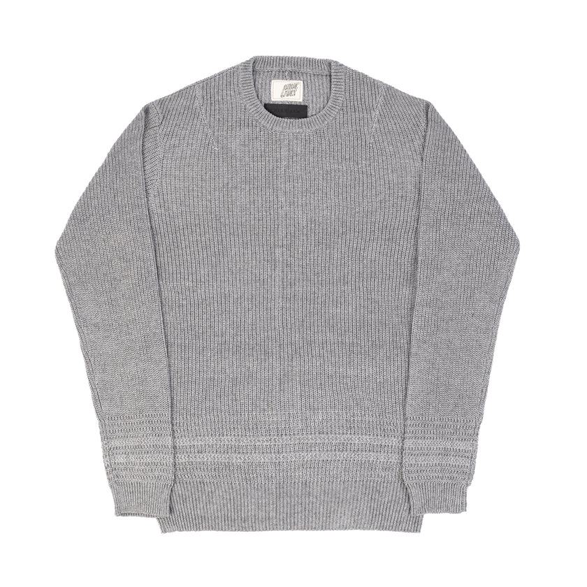 "Clarence Bay" Cotton/Cashmere Sweater - Grey