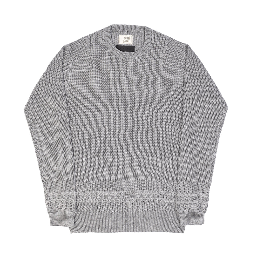 "Clarence Bay" Cotton/Cashmere Sweater - Grey