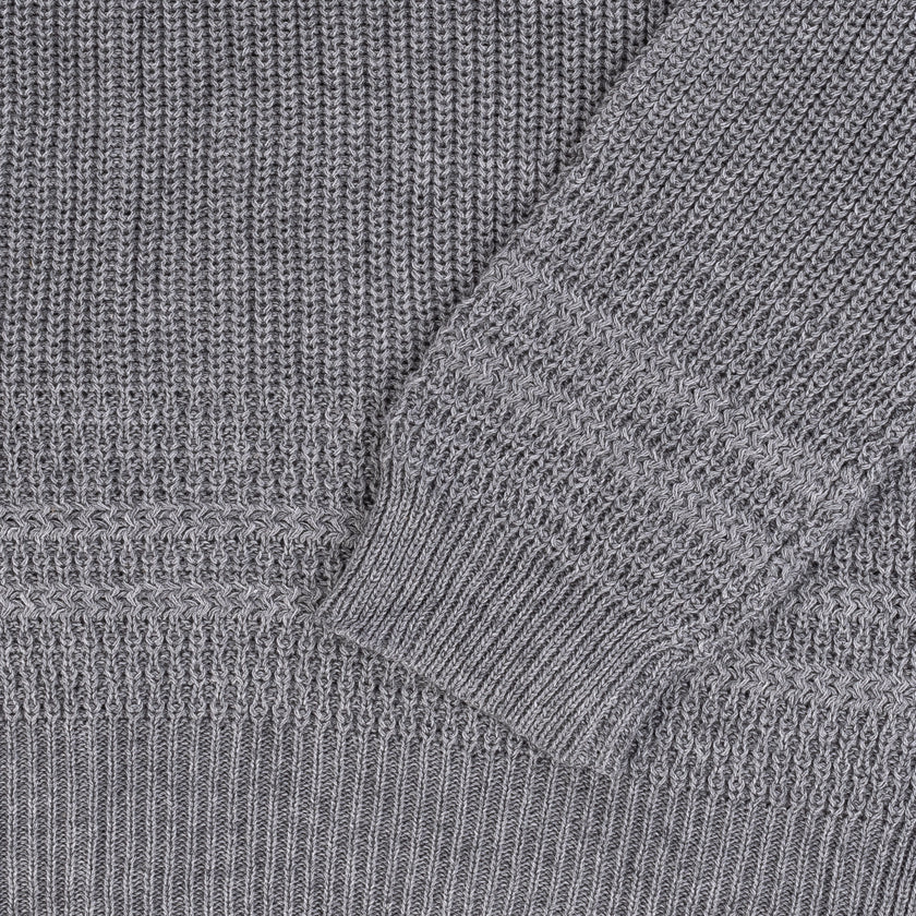 "Clarence Bay" Cotton/Cashmere Sweater - Grey