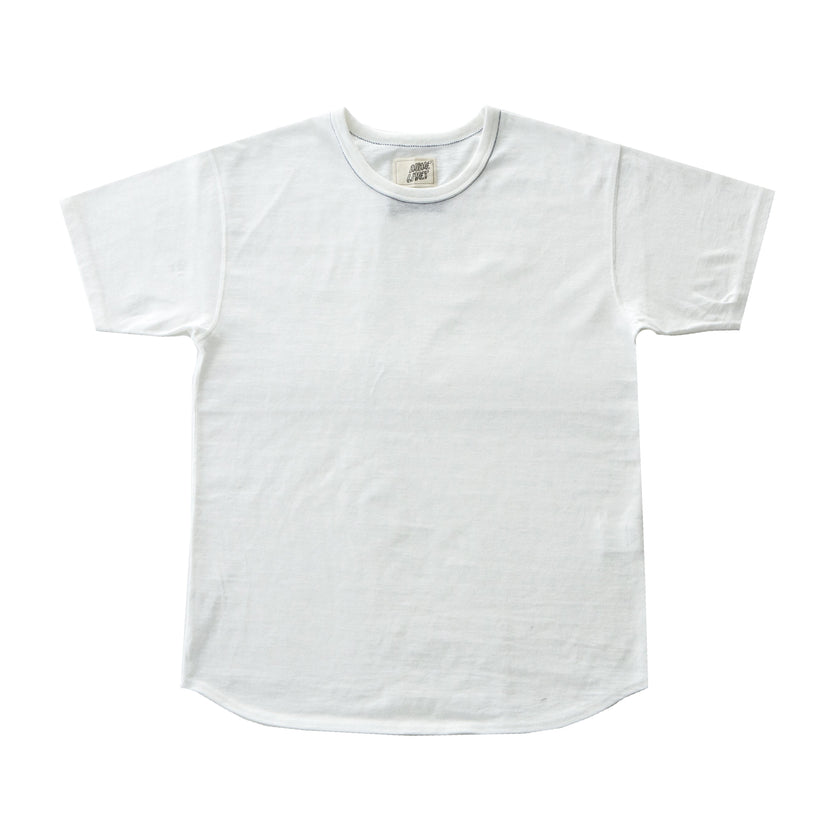 Ripple-Hem T-Shirt - White