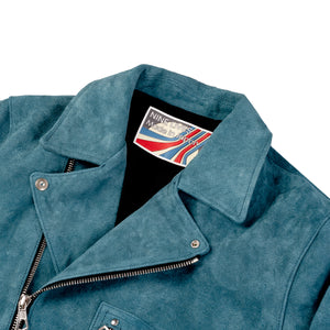 "The Dirty Bird" Double Rider's Jacket - Petrol Blue