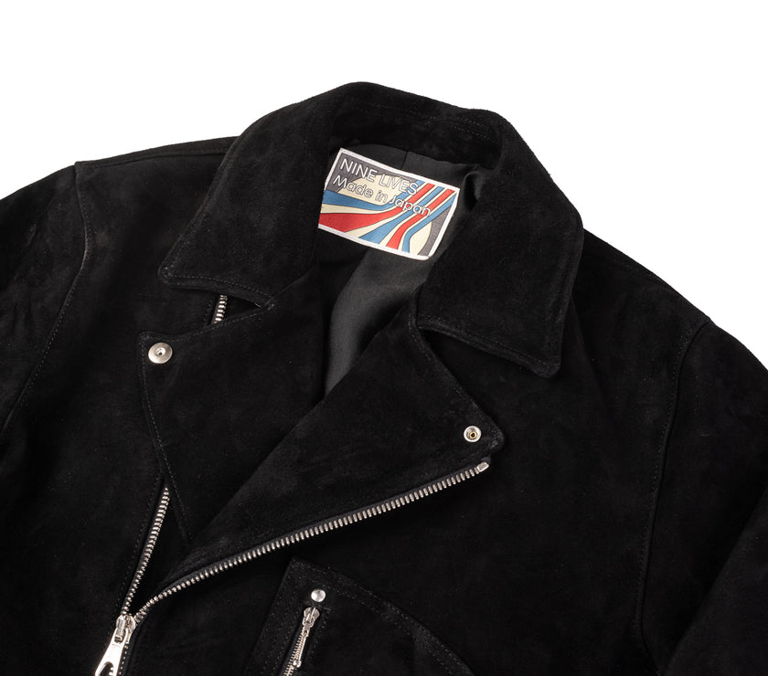 "The Dirty Bird" Double Rider's Horsehide Jacket – Suede Black
