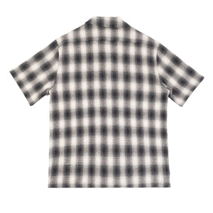 Showa Spring "Flannel" Camp Collar in Japanese Weave - Black/White