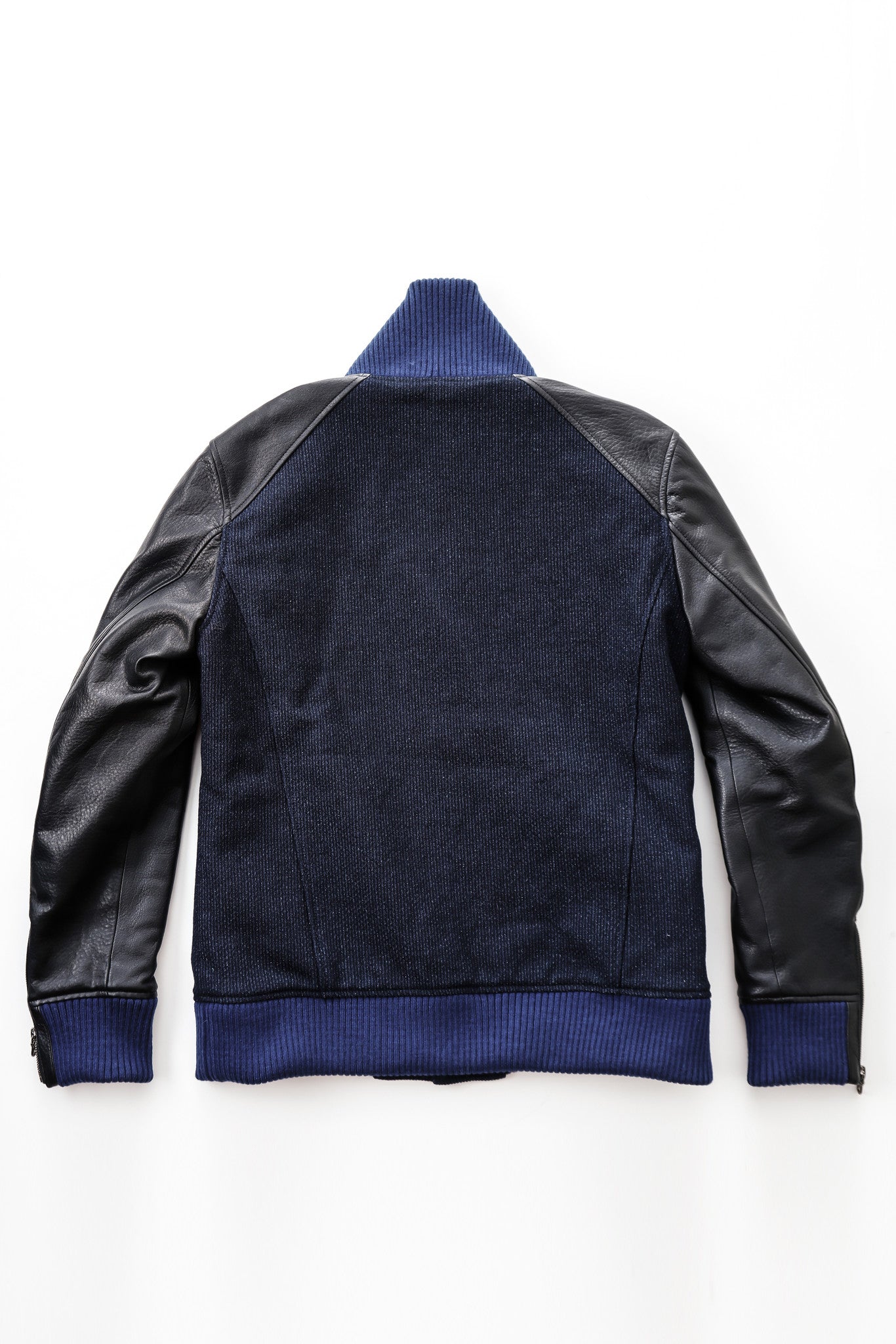 Go Blue! Sashiko Varsity Jacket - Black